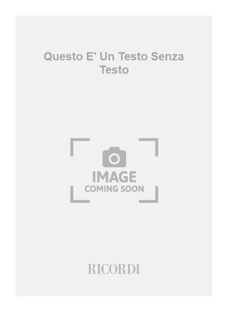 Questo E' Un Testo Senza Testo